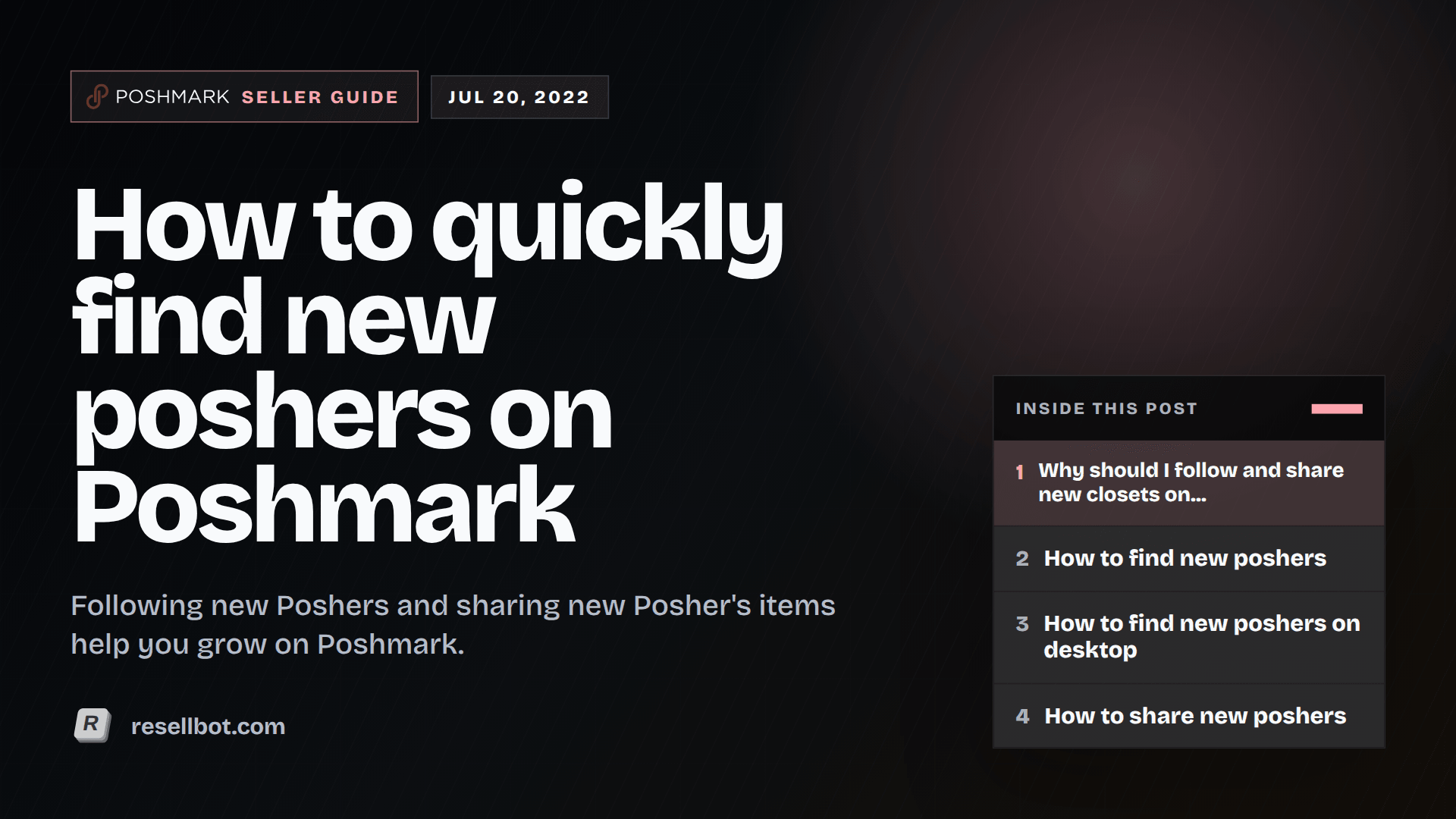 How to quickly find new poshers on Poshmark