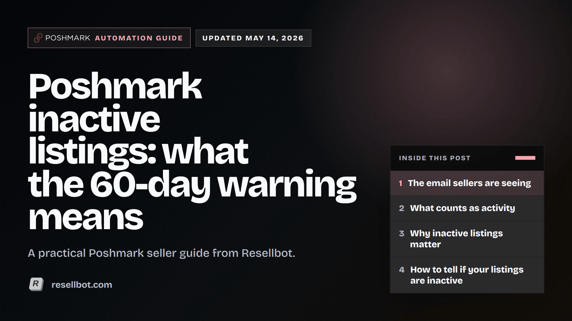 Poshmark inactive listings: what the 60-day warning means